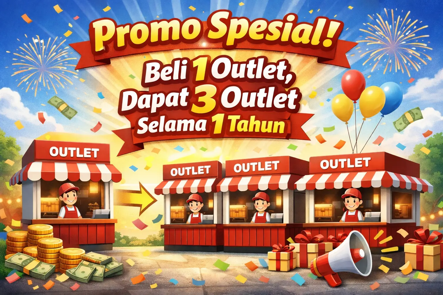 Promo Spesial! Beli 1 Outlet, Dapat 3 Outlet Selama 1 Tahun